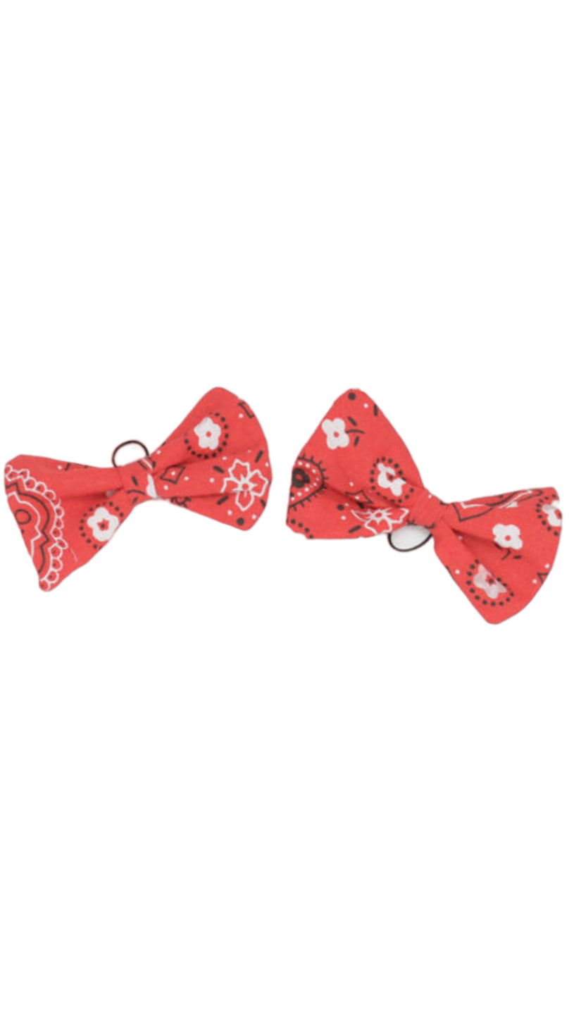 Paisley Red Hairbow