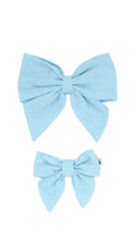 Load image into Gallery viewer, Lace Light Blue Lady Bow
