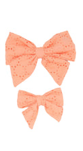 Load image into Gallery viewer, Lace Peach Lady Bow
