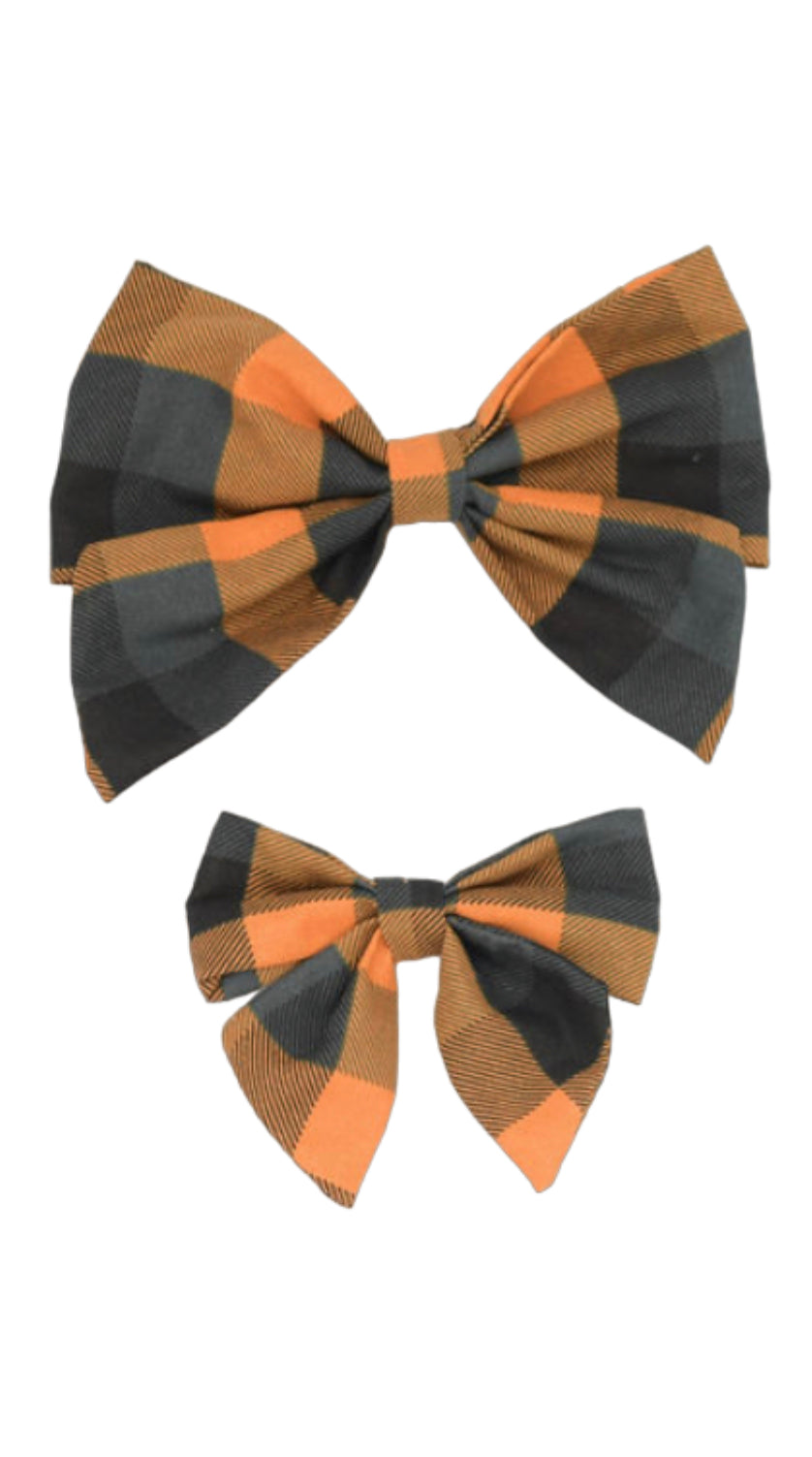 Flannel Tortie Lady Bow