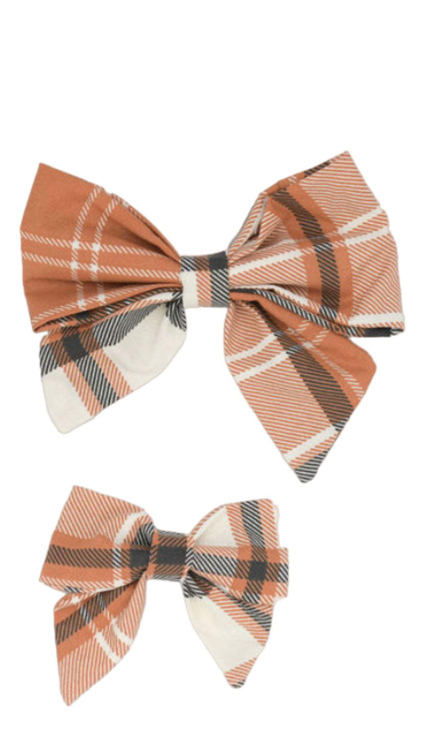Flannel Copper Lady Bow