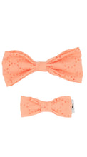 Load image into Gallery viewer, Lace Peach Bowtie
