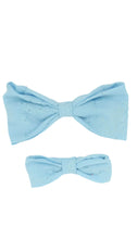 Load image into Gallery viewer, Lace Light Blue Bow tie
