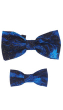 Load image into Gallery viewer, Swirl Azule Gold Bow Tie
