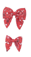 Load image into Gallery viewer, Paisley Red Ladybow
