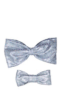 Load image into Gallery viewer, Silver Polkadot Bowtie
