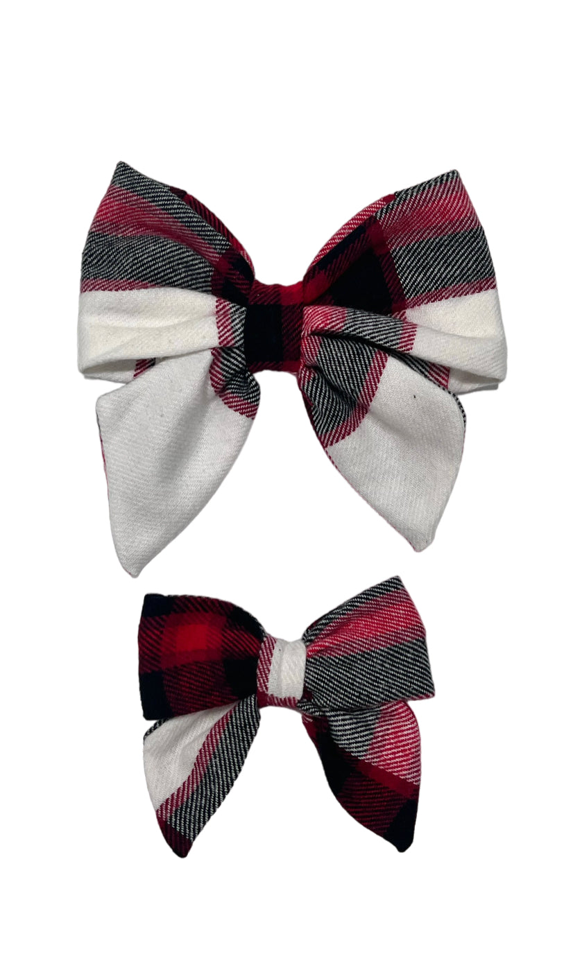 Flannel Chess Lady Bow
