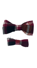 Load image into Gallery viewer, Flannel Merlot Bowtie
