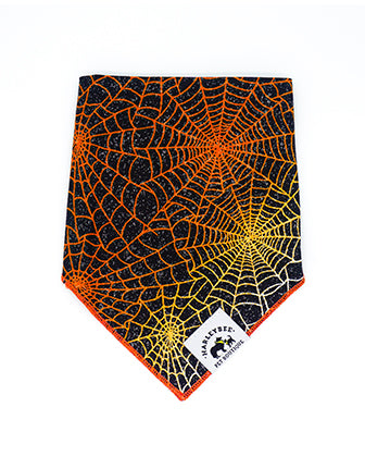 Halloween Glittery Spider Web Bandana