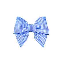 Load image into Gallery viewer, Gingham Baby Blue Lady Bow
