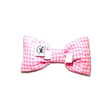 Load image into Gallery viewer, Gingham Pink Bow Tie
