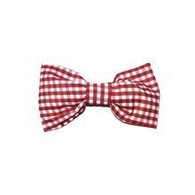 Load image into Gallery viewer, Gingham Picnic Red Bow Tie
