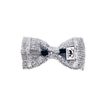 Load image into Gallery viewer, Silver Sequin Bow Tie
