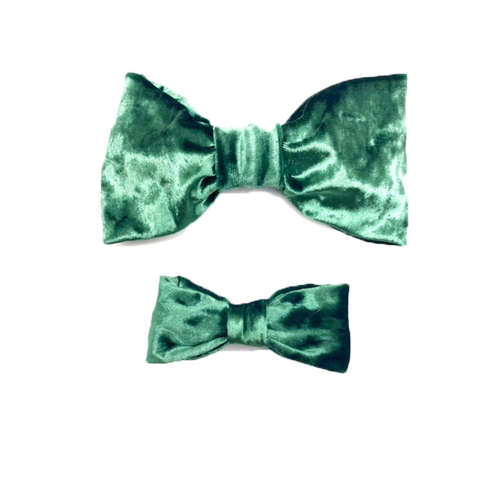 Velvet Green Bow Tie