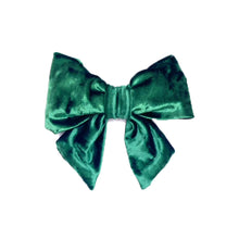 Load image into Gallery viewer, Velvet Green Lady Bow
