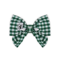 Load image into Gallery viewer, Gingham Green Lady Bow
