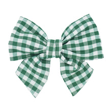 Load image into Gallery viewer, Gingham Emerald Green Lady Bow
